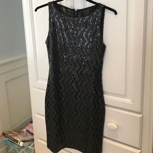 Alice + Olivia black sequined dress
